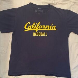 California Baseball Camp Kids Tee - Navy and Yellow
